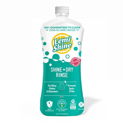 Lemi Shine Rinse Dish Cleaner - 21.2 fl oz: Paraben-Free, Phthalate-Free, Quickens Drying Process | Target