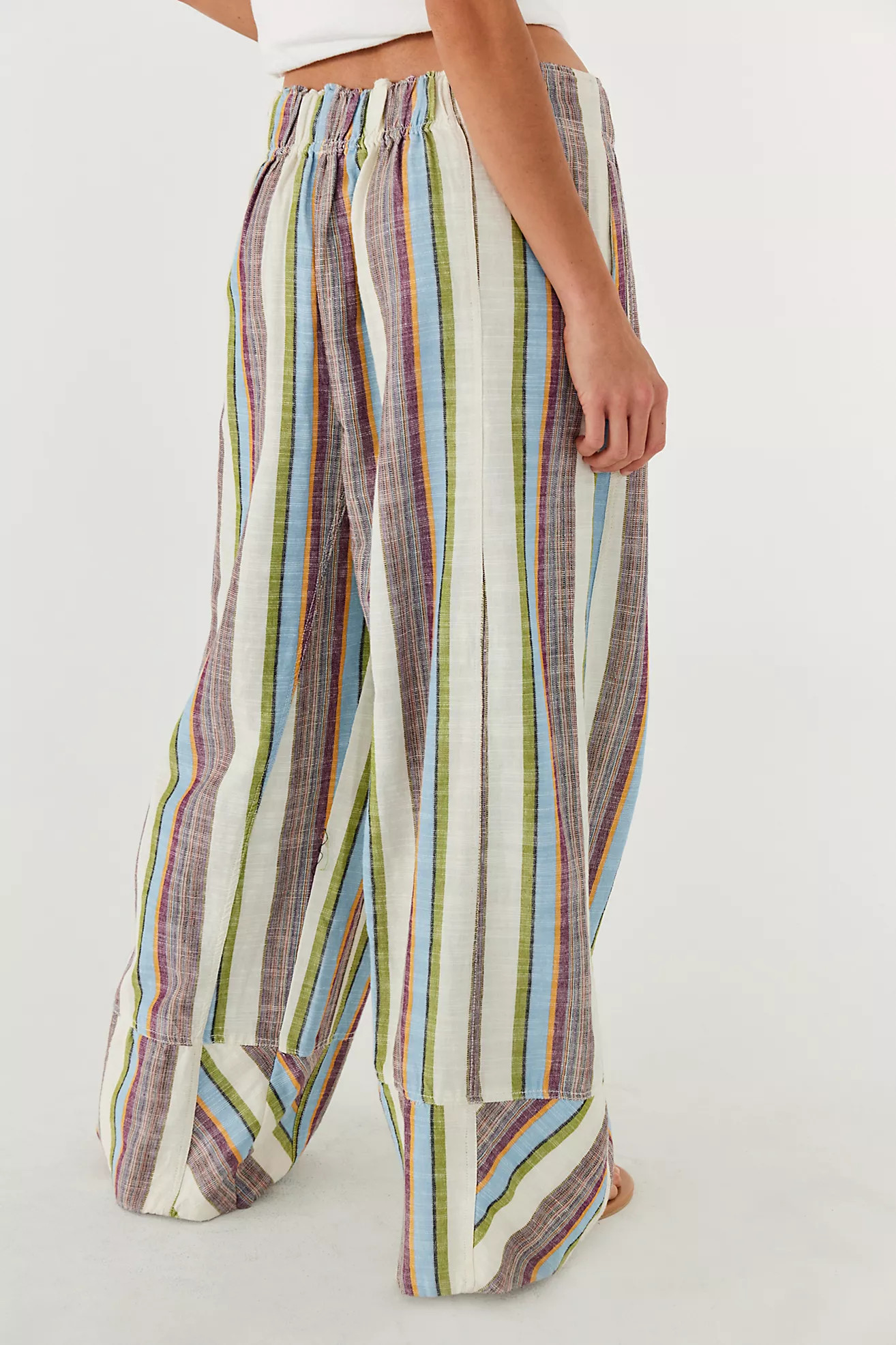 Day's End Linen Striped Pull-On Pants | Free People (Global - UK&FR Excluded)