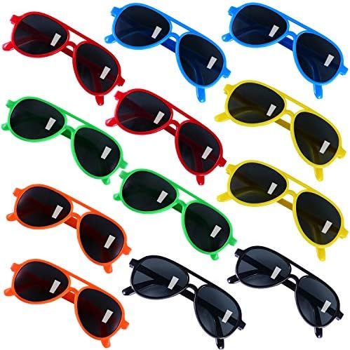 Kids Sunglasses Party Favors, Aviator Sunglasses in Bulk 24 Pack for Kids, Pool Party Favors, Goo... | Amazon (US)