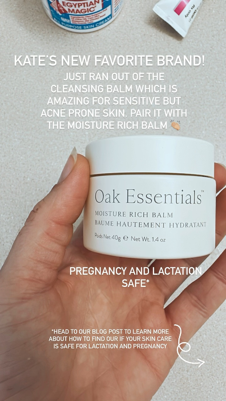 Obsessing over Oak Essentials lately! Love the richness of this word dry sensitive skin. Clean products for pregnancy and lactation (always check with your provider)

#LTKbump #LTKbeauty