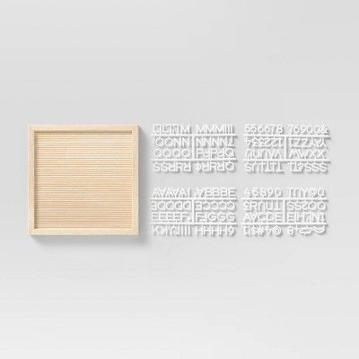 12" x 12" Letter Board with Letters Faux Wood - Room Essentials™ | Target