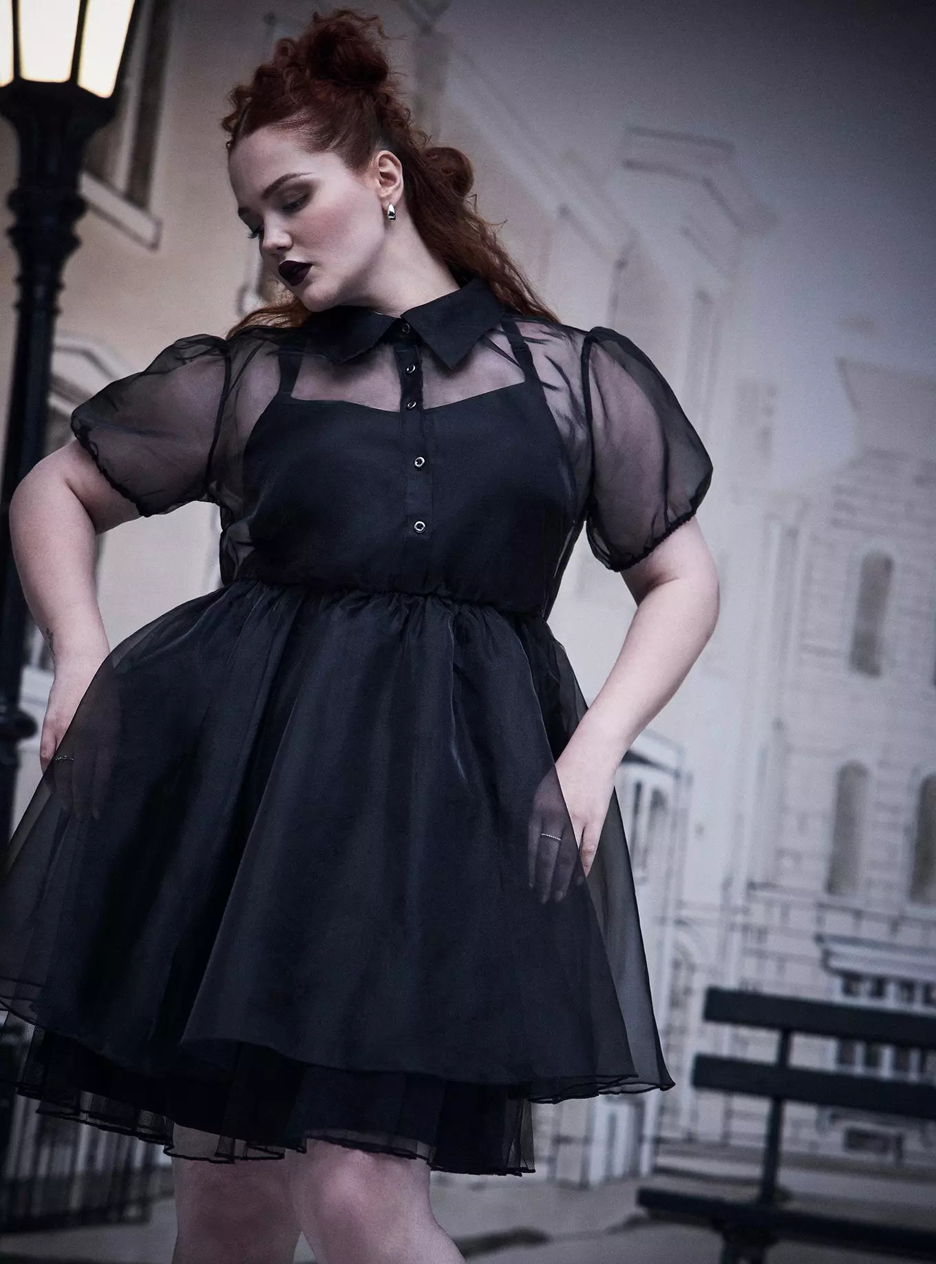 Nightfall Puff Sleeve Mini Dress | Torrid (US & Canada)