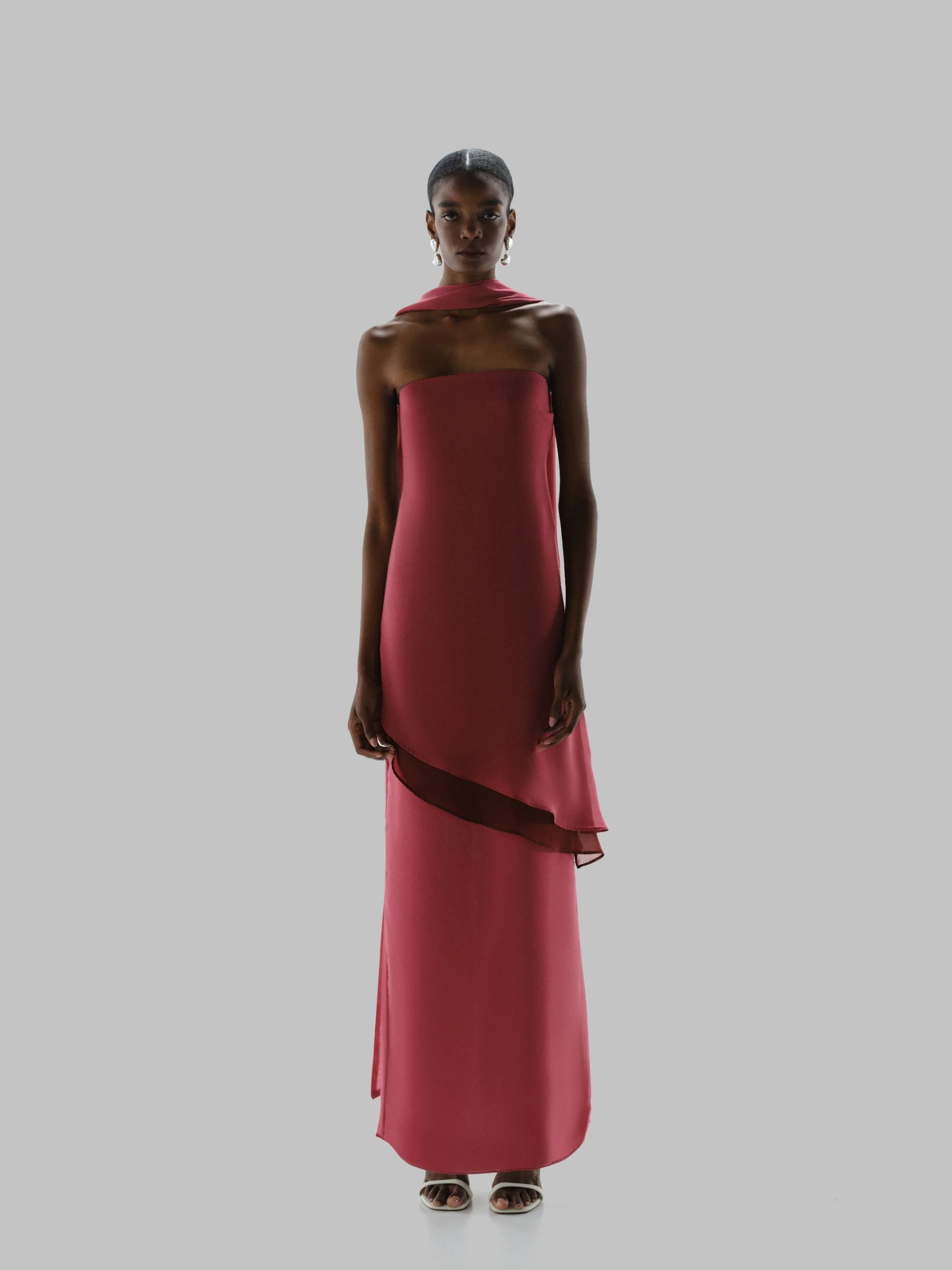 El Maxi Dress Red in Chiffon - Spring Summer 26 | BAOBAB INT