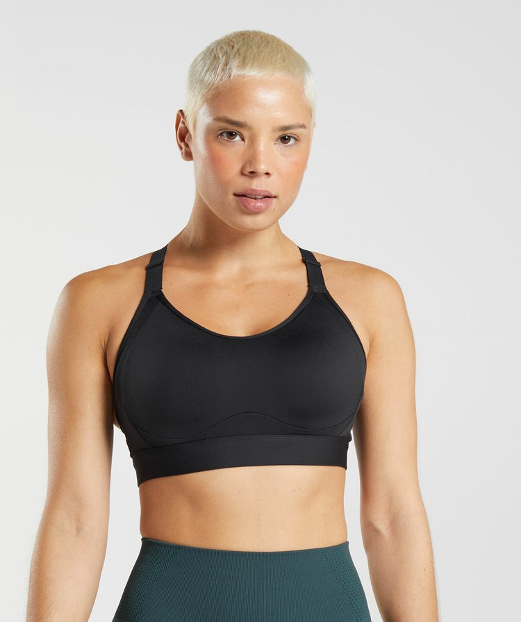 Gymshark Cut Out Back High Support Sports Bra - Black | Gymshark (Global)