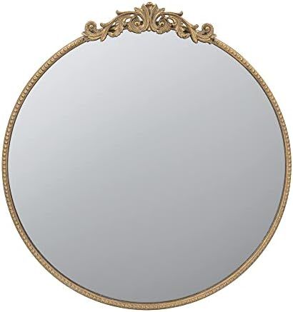 A&B Home Round Mirror, 30 inch Wall Mounted Mirrors with Circle Gold Metal Frame for Bathroom Bed... | Amazon (US)