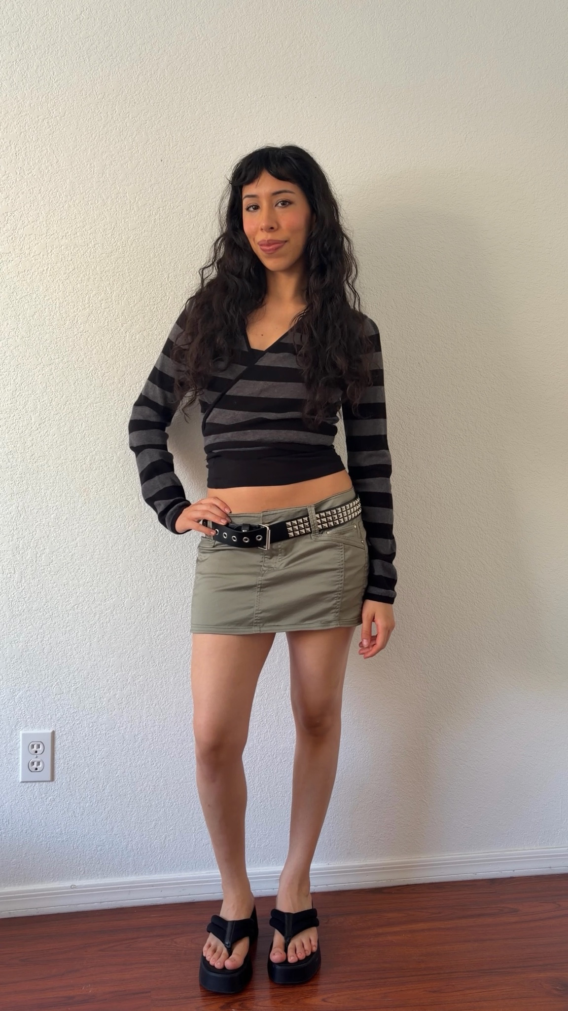 H2O inspired outfits: skirt is a thrift flip, wrap is from Brandy (I don’t see the black/gray one on the Pacsun/john galt section)