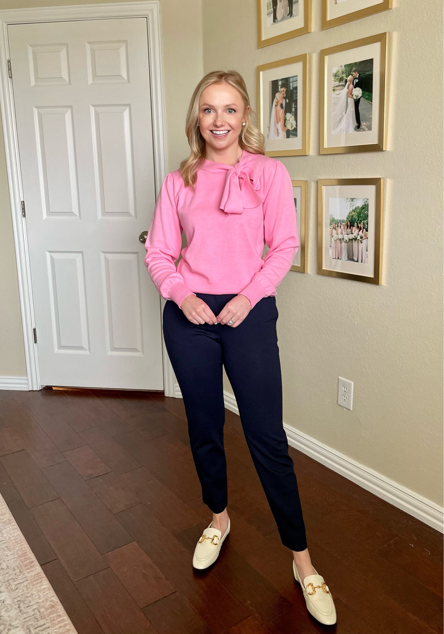 Wearing a 2P in the pants and a S in sweater! | teacher outfit, workwear, pink sweater 

#LTKFind #LTKworkwear #LTKSeasonal