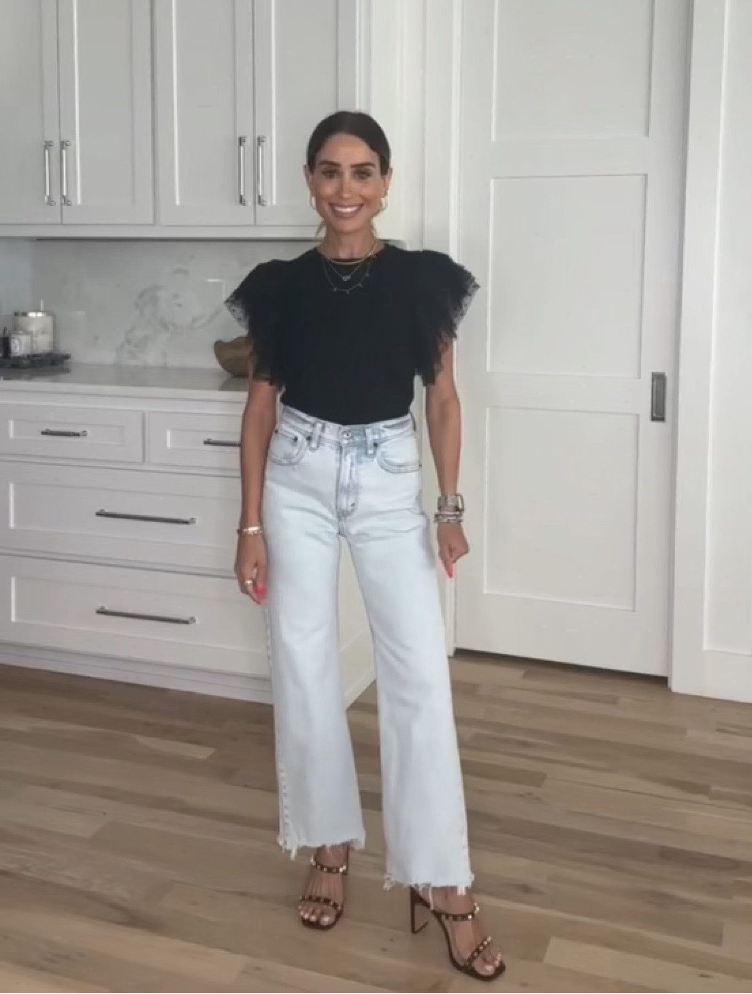 Black tulle ruffle tank smallest size light wash jeans size 23 x short 

#LTKFindsUnder50 #LTKSeasonal #LTKFindsUnder100