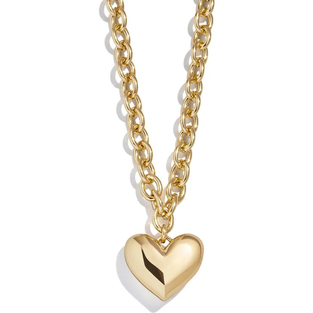 BaubleBar Millie Small Heart Pendant Necklace in Gold at Nordstrom | Nordstrom