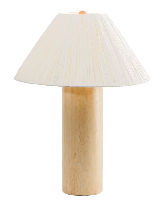 Table Lamp With Raffia Shade | TJ Maxx