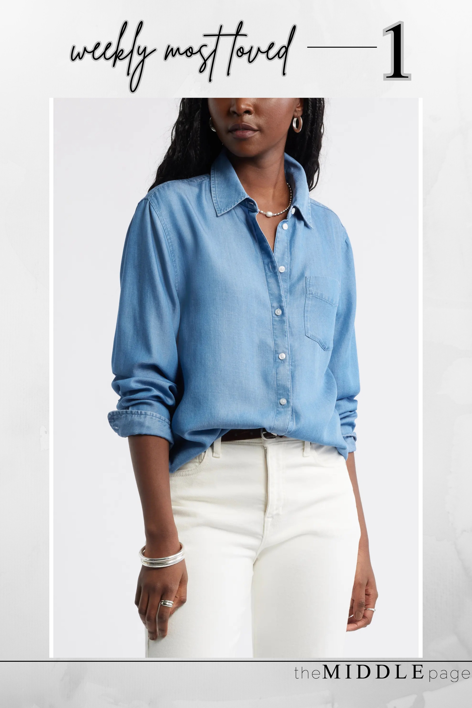 A classic chambray button-up is one of those easy closet staples that works year-round. Style it with white denim now, dark denim later, or trousers for casual business casual workwear. #LTKOver40 #ChambrayShirt #FallOutfits #WorkOutfits #ClassicStyle 

 #LTKootd #LTKSeasonal #LTKOver40