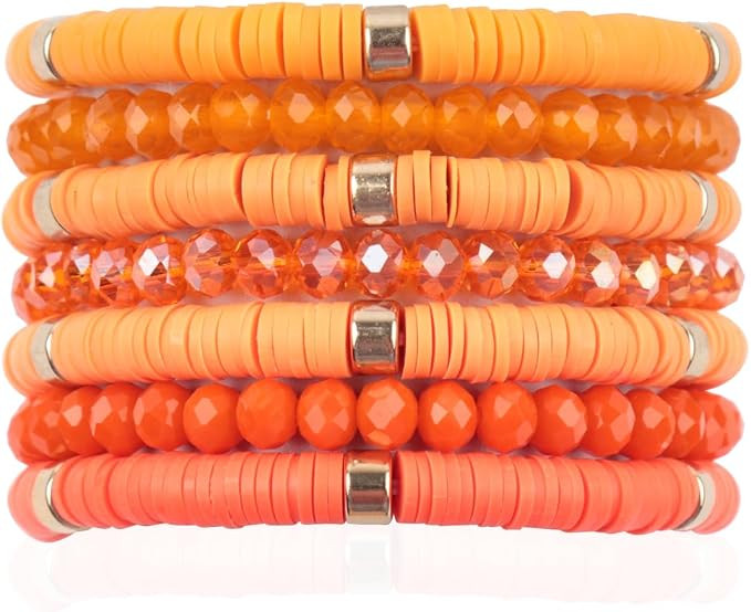 RIAH FASHION Bohemian Multi-Layer Beaded Stacking Statement Bracelets - Versatile Strand Stretch ... | Amazon (CA)