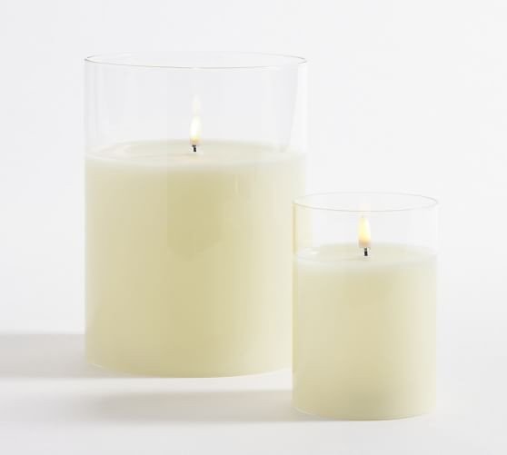 Flameless Candle In Glass Vessel | Pottery Barn (US)