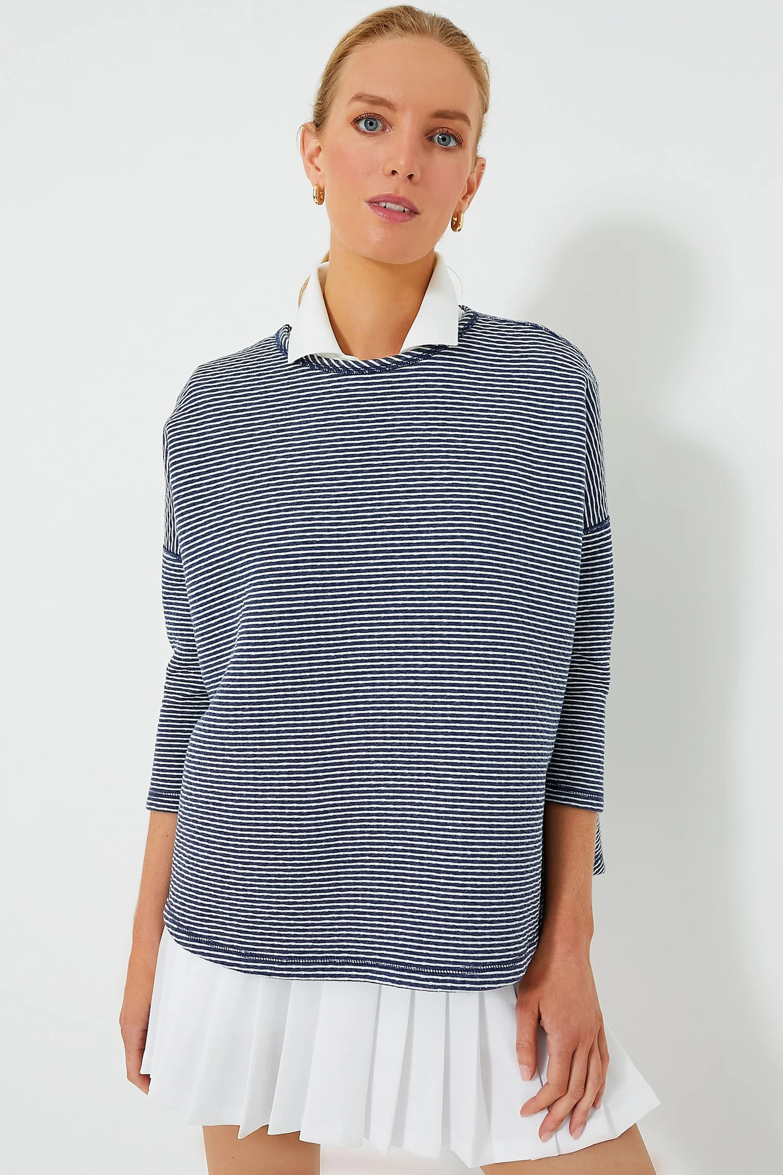 Heathered Navy Reversible Ally Swing Sweatshirt | Tuckernuck (US)