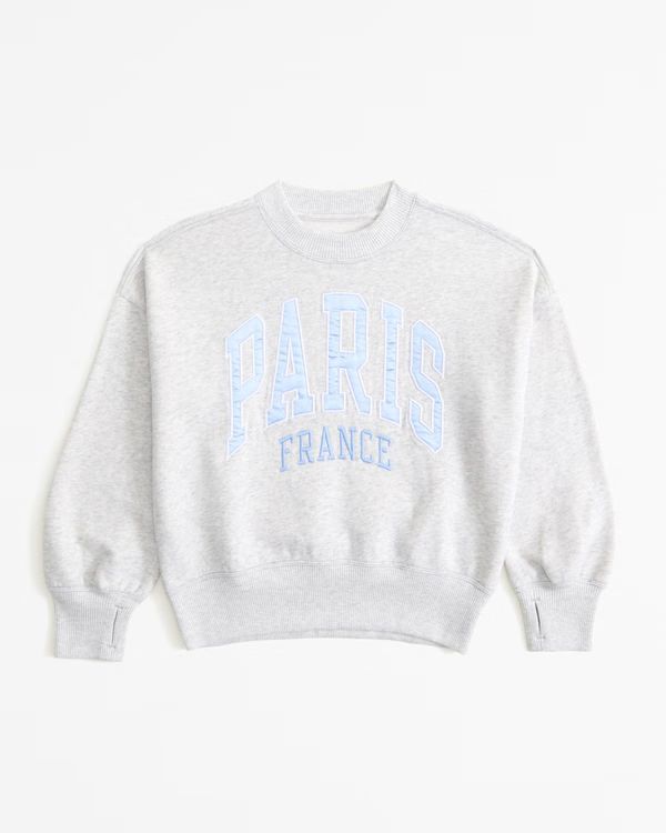 girls destination crew sweatshirt | girls tops | Abercrombie.com | Abercrombie & Fitch (US)