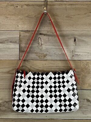 Nahui Ollin Candy Wrapper Purse Small-Medium Black White and Red | eBay US