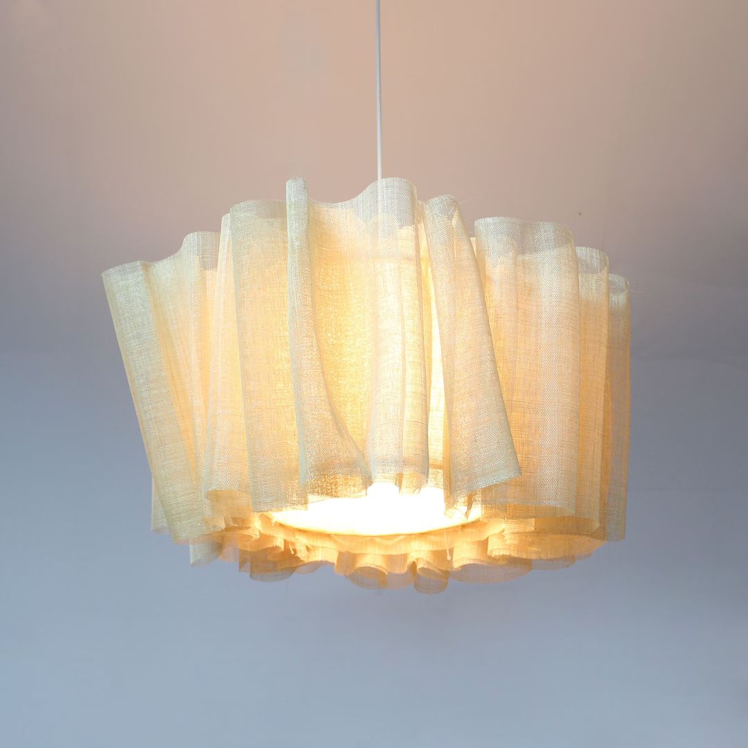 Duzy handmade irregular linen pendant lamp for home decor, D15.7"-D21.7",customized order, each o... | Etsy (US)