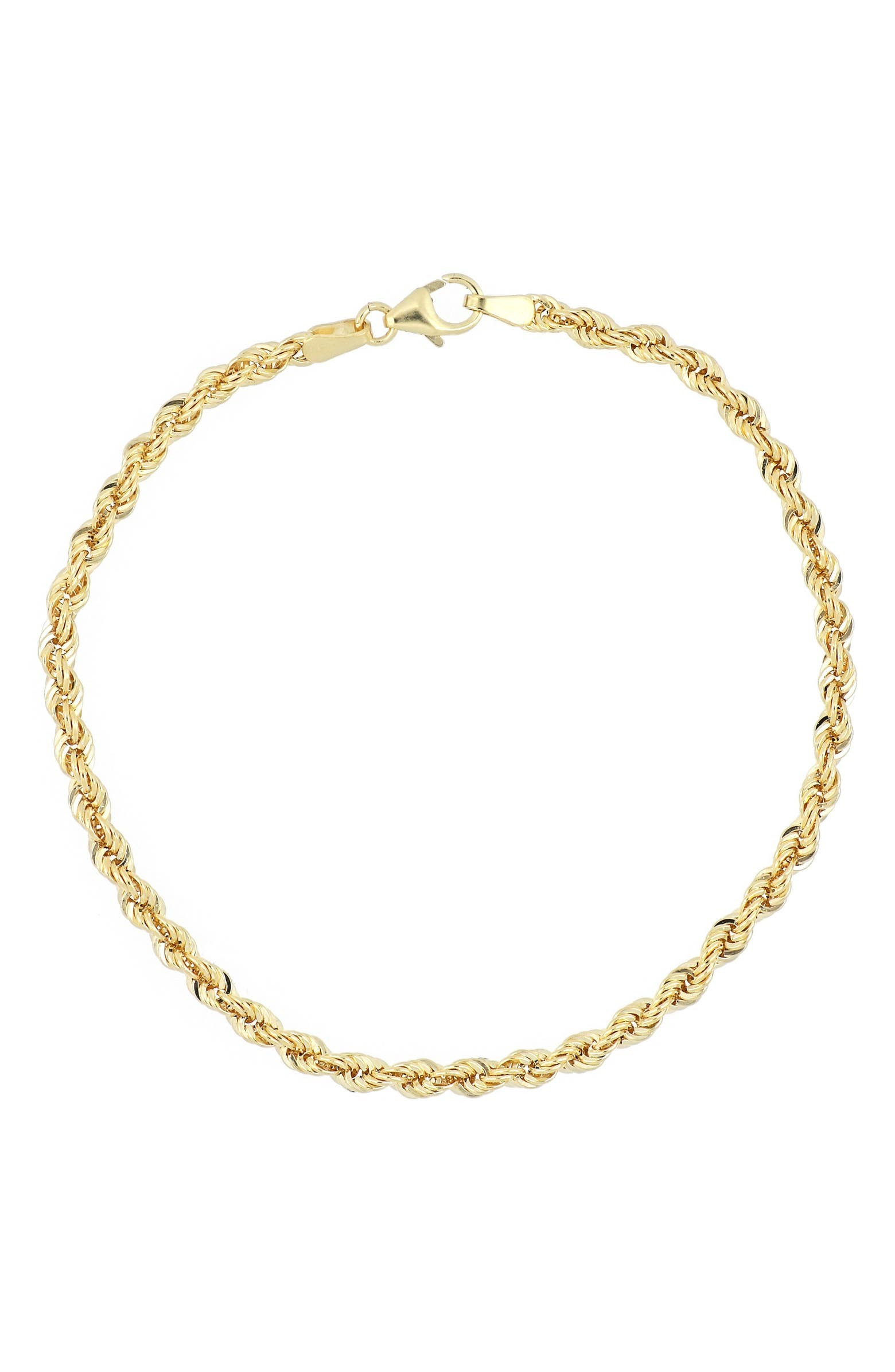 14K Gold Medium Rope Chain Bracelet | Nordstrom