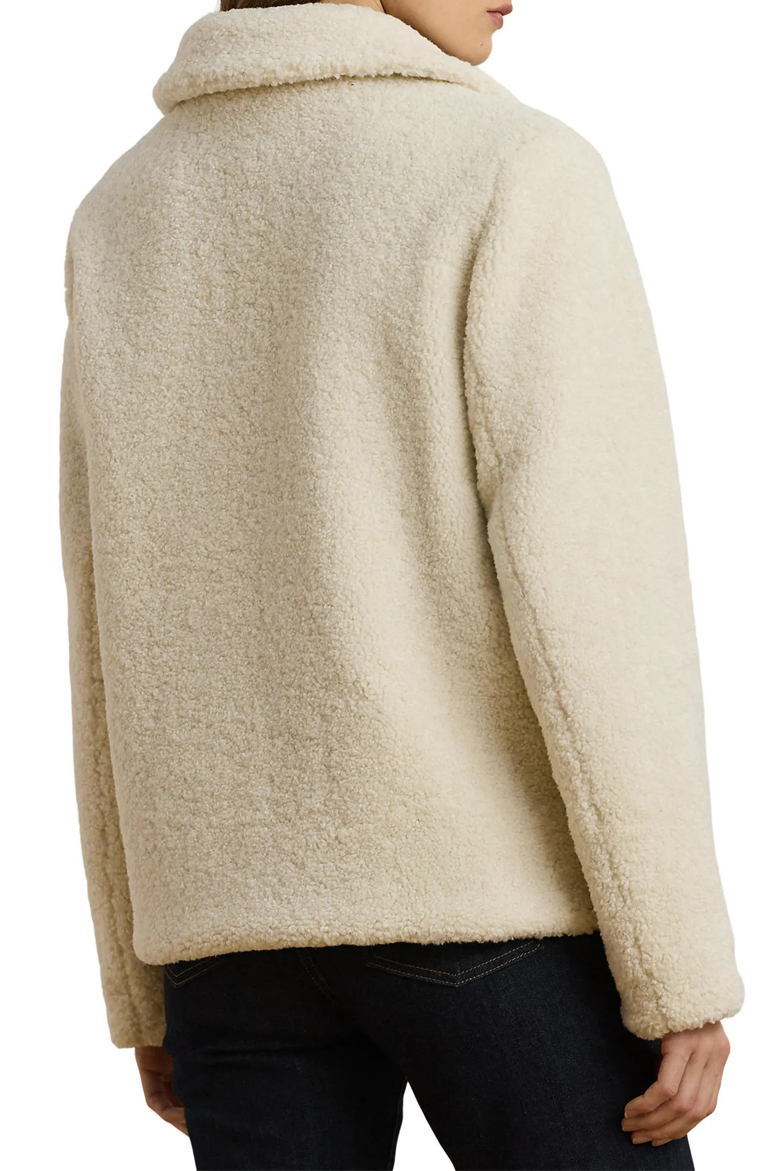 Double Breasted Teddy Faux Fur Coat | Nordstrom