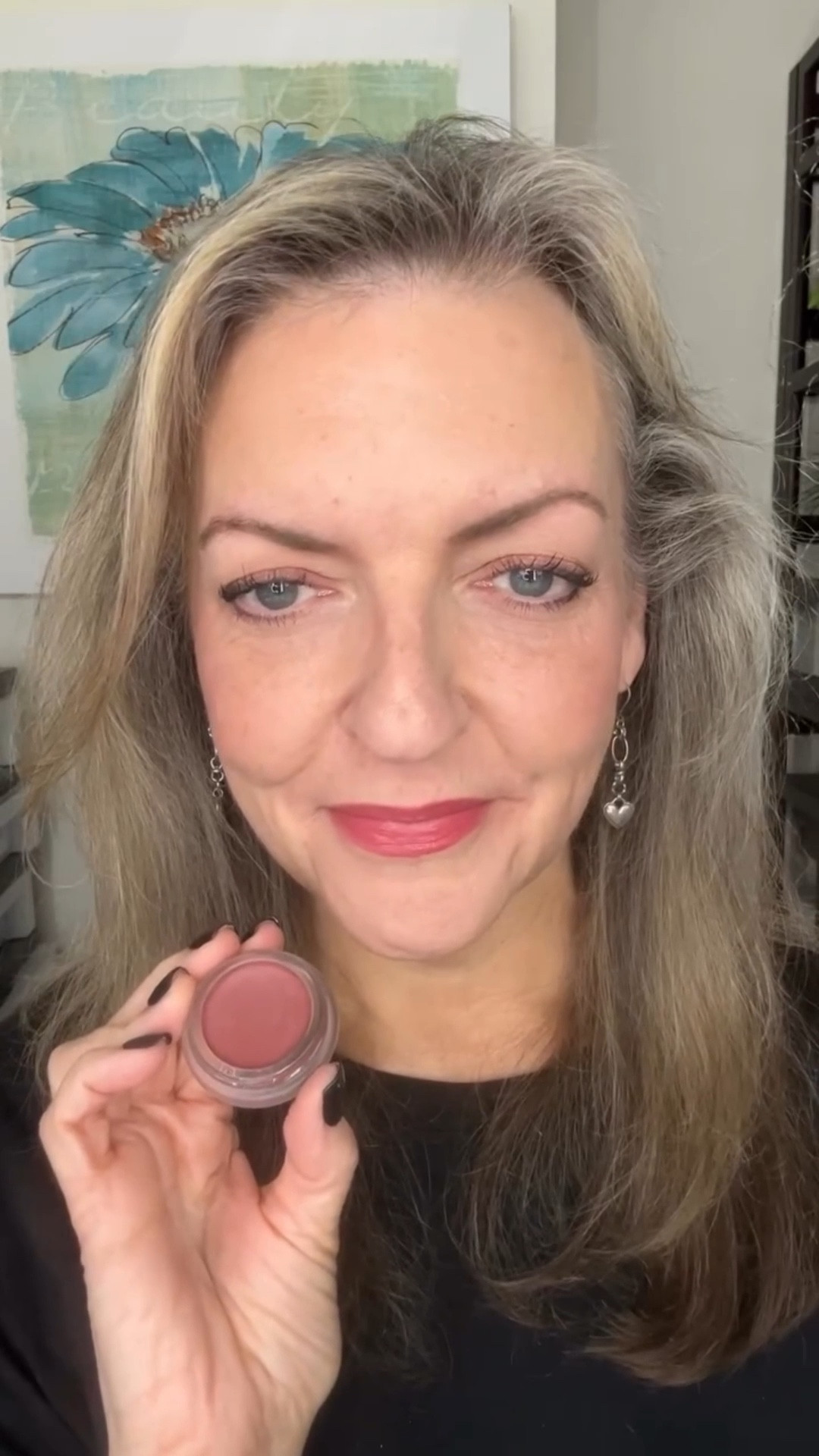 Obsessed with the @rmsbeauty Lip2Cheek Cream Color 💕 Today I’m wearing Illusive! It’s so flattering for mature skin. Creamy, easy to blend, and gives the prettiest natural flush to cheeks and lips. Plus it’s packed with nourishing shea & cocoa butter 🌸 Perfect for quick, fresh, age-friendly beauty that never looks heavy 😍
#matureskinmakeup #makeupover50 #easymakeup #everydaymakeup

#LTKOver40 #LTKgrwm #LTKBeauty