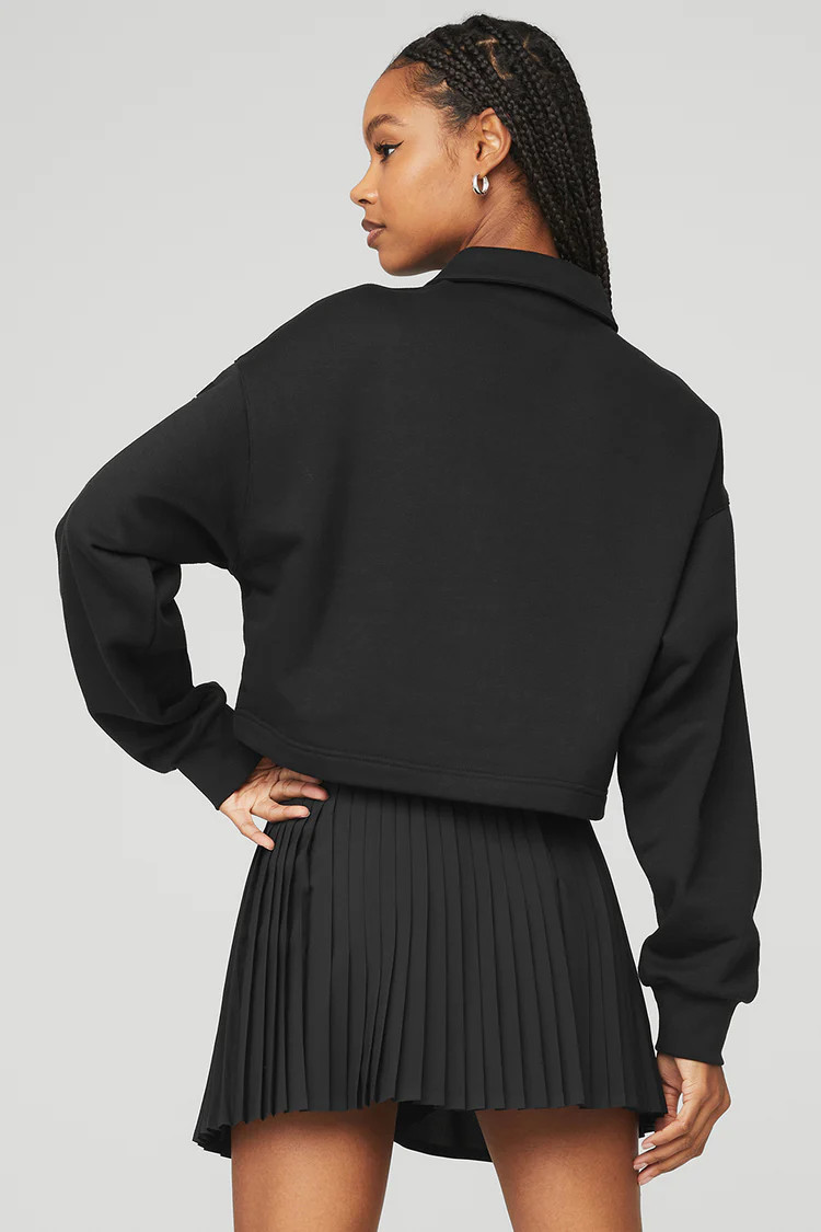 Polo Henley Pullover - Black | Alo Yoga (US)