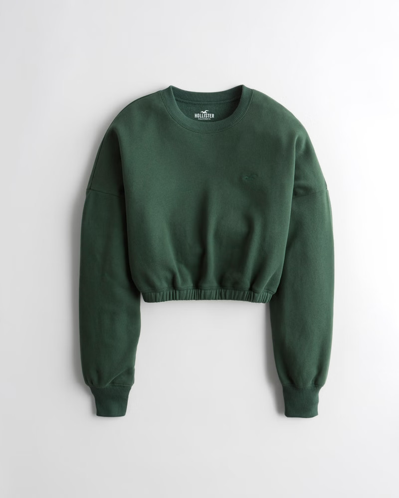 Girls Crop Crew Sweatshirt | Girls New Arrivals | HollisterCo.com | Hollister (US)