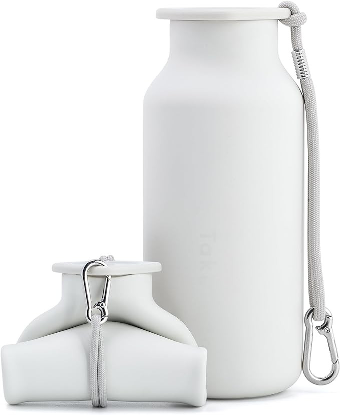 Collapsible Water Bottles 20 oz, Leak Proof, BPA Free Foldable Silicone Travel Water Bottle Cups ... | Amazon (US)