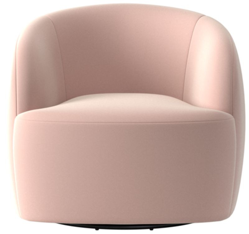 Gwyneth Swivel Chair Dale Blush | CB2 | CB2