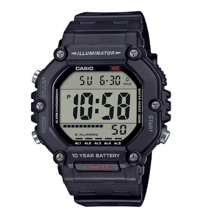 Casio AE-1600H Series | Black | 10-Year Battery | LED Illuminator | Digital Watch | Amazon (US)