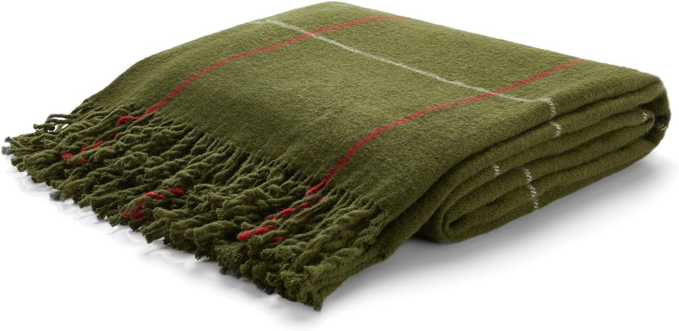 Arus Acrylic Highlands Collection Queen Size Throw Blanket Olive, 60x80 | Amazon (US)