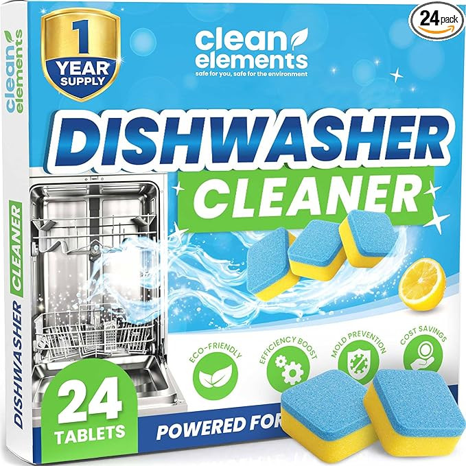 Dishwasher Cleaner Tablets & Deodorizer – 24 Pack (12 Month Supply) Deep Cleaning Descaler Pods... | Amazon (US)