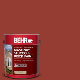 1 gal. #PPU2-17 Morocco Red Satin Interior/Exterior Masonry, Stucco and Brick Paint | The Home Depot