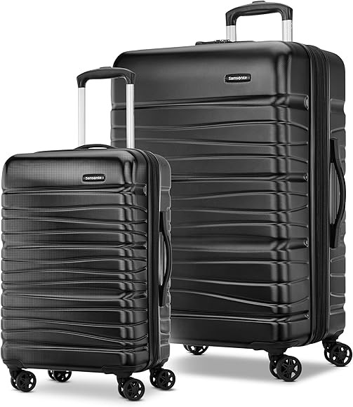 Samsonite Evolve SE Hardside Expandable Luggage with Double Spinner Wheels, Bass Black, 2-Piece S... | Amazon (US)