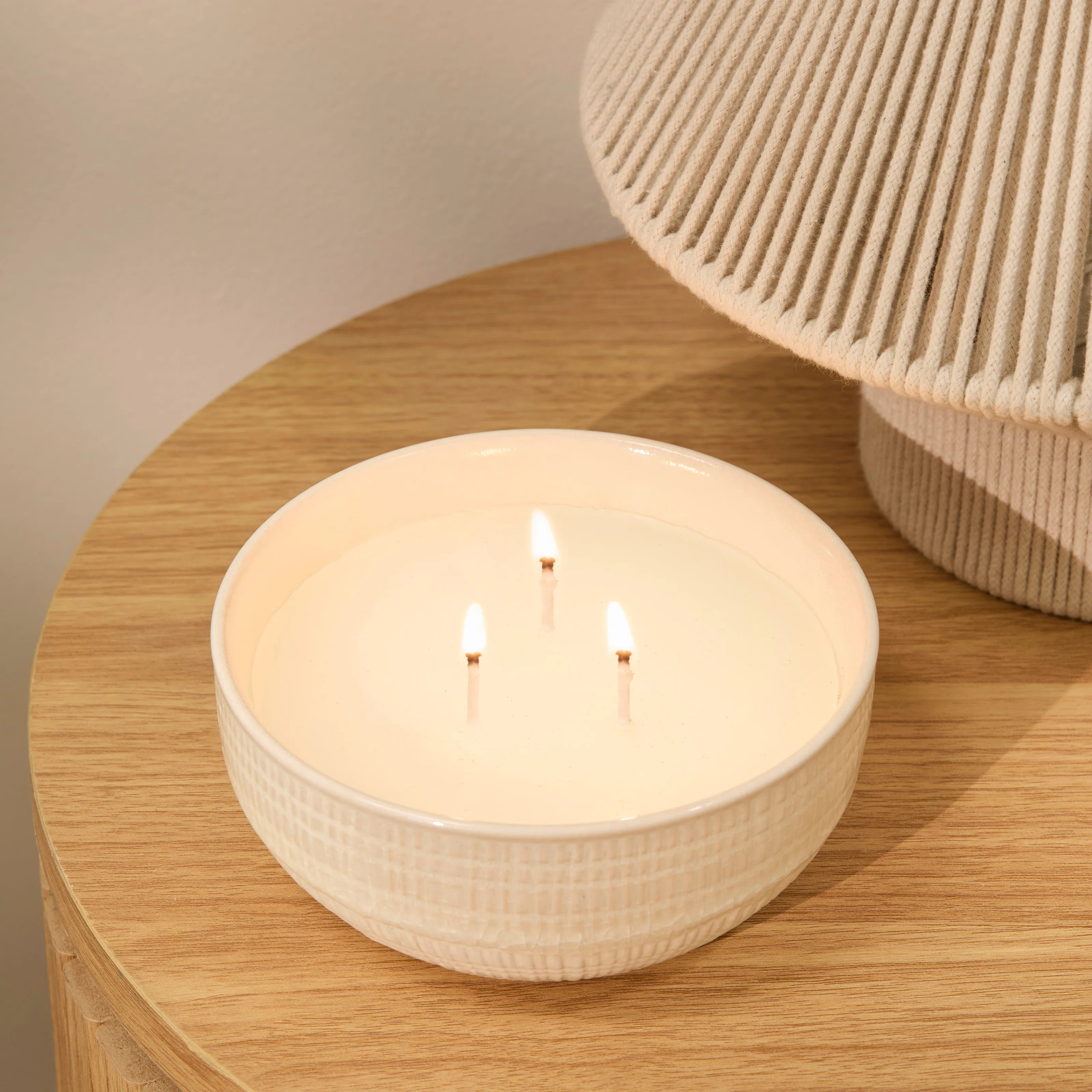 3 Wick 13cm Clay Ceramic Candle - Oud Wood & Rose Scented | Wayfair UK