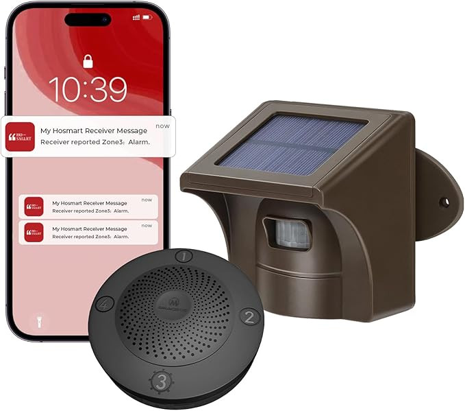 eMACROS Pro 3 Solar Driveway Alarm with App, 1/2 Mile Range, Wireless Outdoor Weatherproof Motion... | Amazon (US)