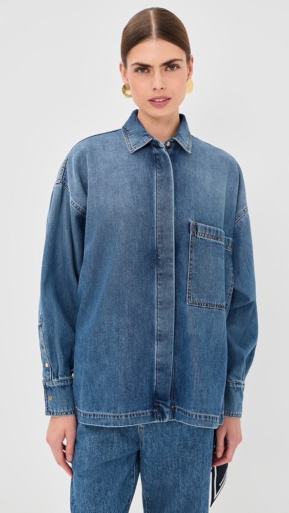 Paola Tencel Denim Wrapped Shirt | Shopbop
