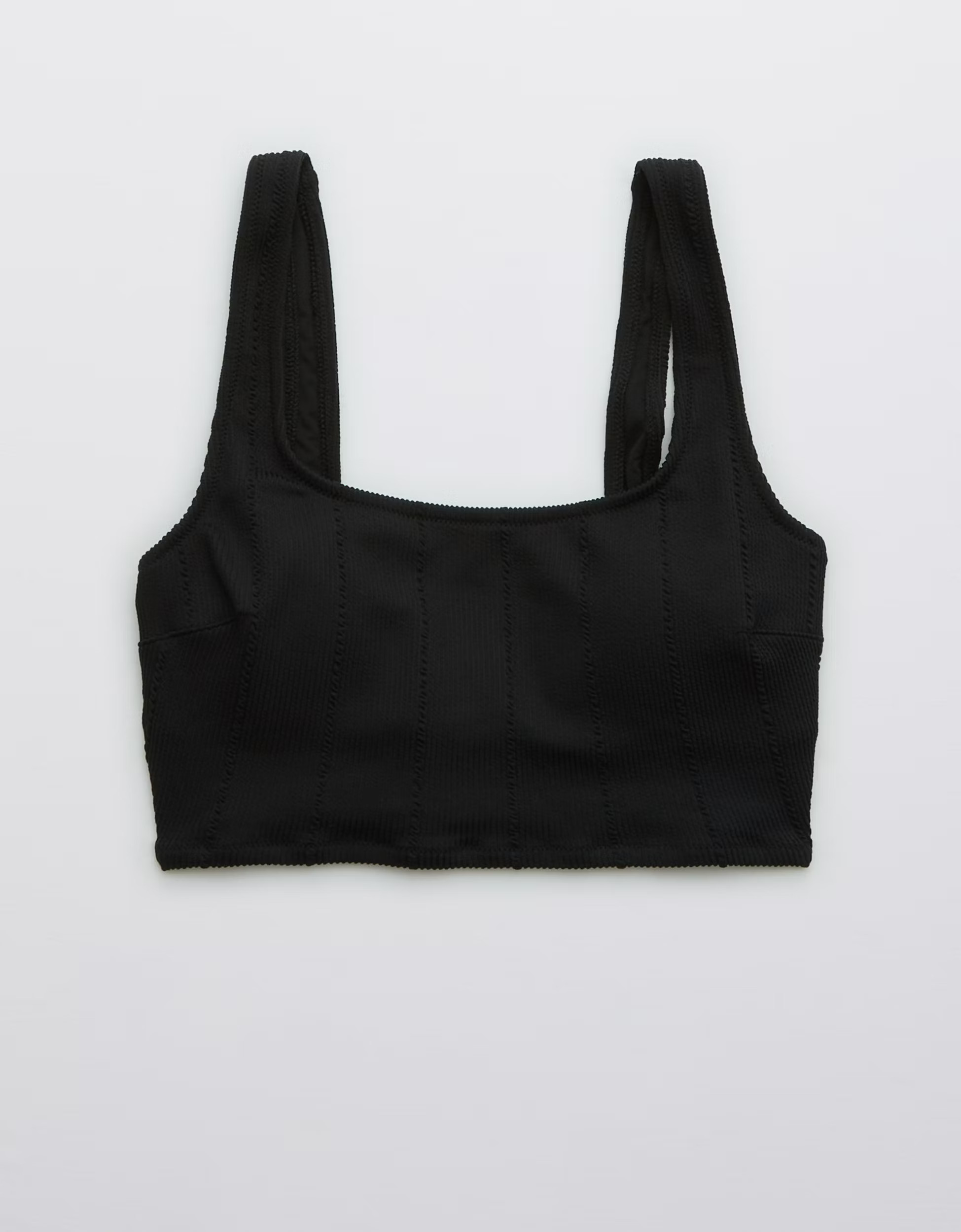 Aerie Crinkle Longline Scoop Bikini Top | American Eagle Outfitters (US & CA)