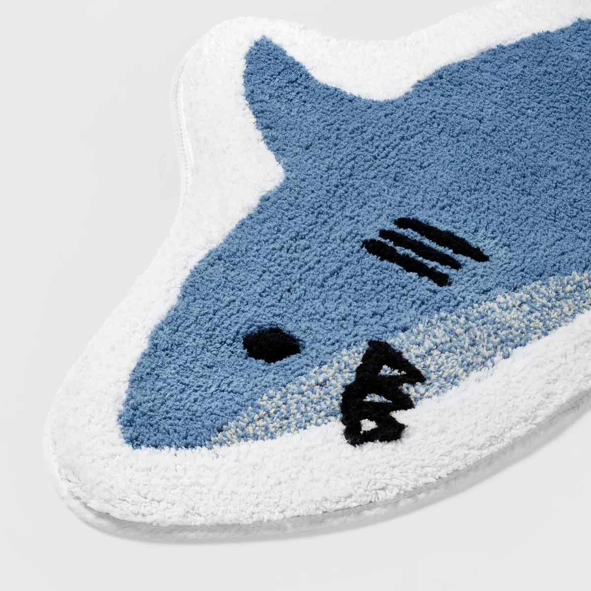 Shark Kids' Bath Rug - Pillowfort\u2122: Blue Cotton Tufted Kids Bathroom Mat, 1'8"x3'2", OEKO-TE... | Target