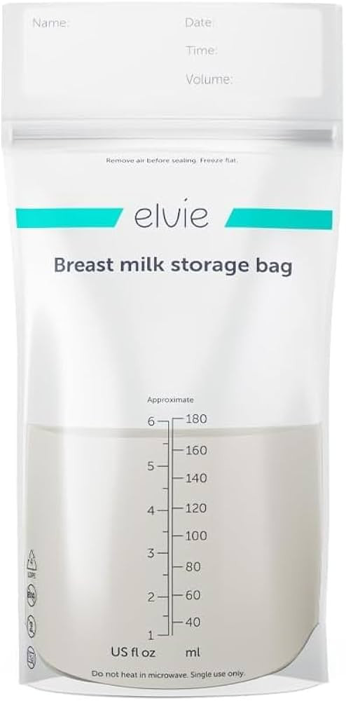 Elvie Breastmilk Storage Bags Store, Freeze and Warm Breast Milk, at Home or On The Go l 100 x 6 ... | Amazon (US)