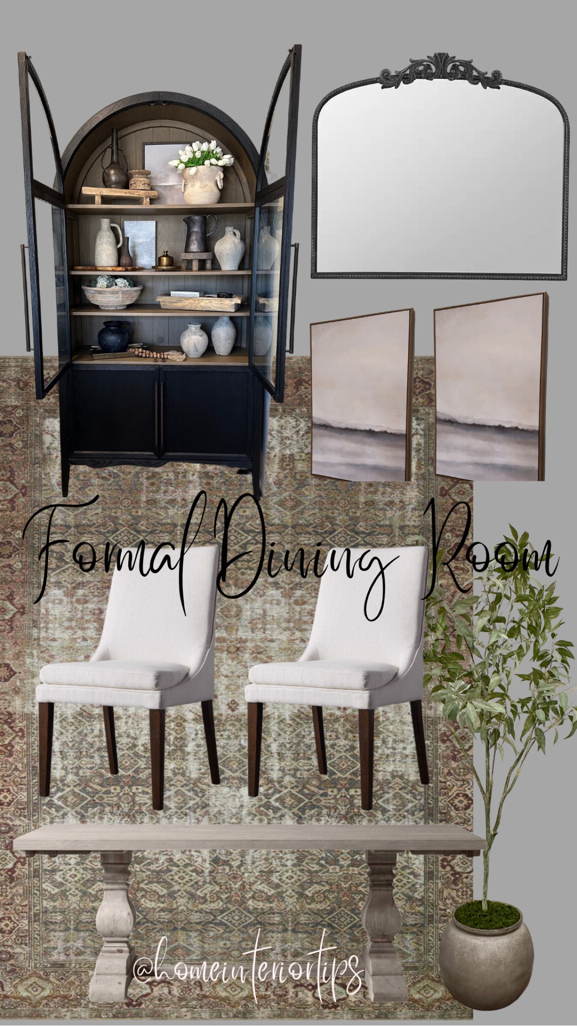 Here’s a mock up of my formal dining room.  

#LTKhome