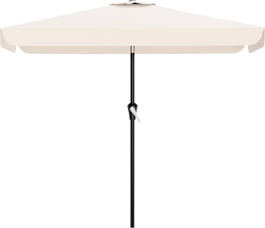 AreShark 6.5 x 10 FT Rectangular Valance Patio Umbrella, Outdoor Umbrella with Tilt and Crank, Ma... | Amazon (US)