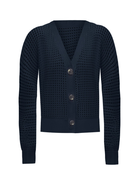 Cotton Crochet Mesh Relaxed-Fit Cardigan | Lululemon (US)