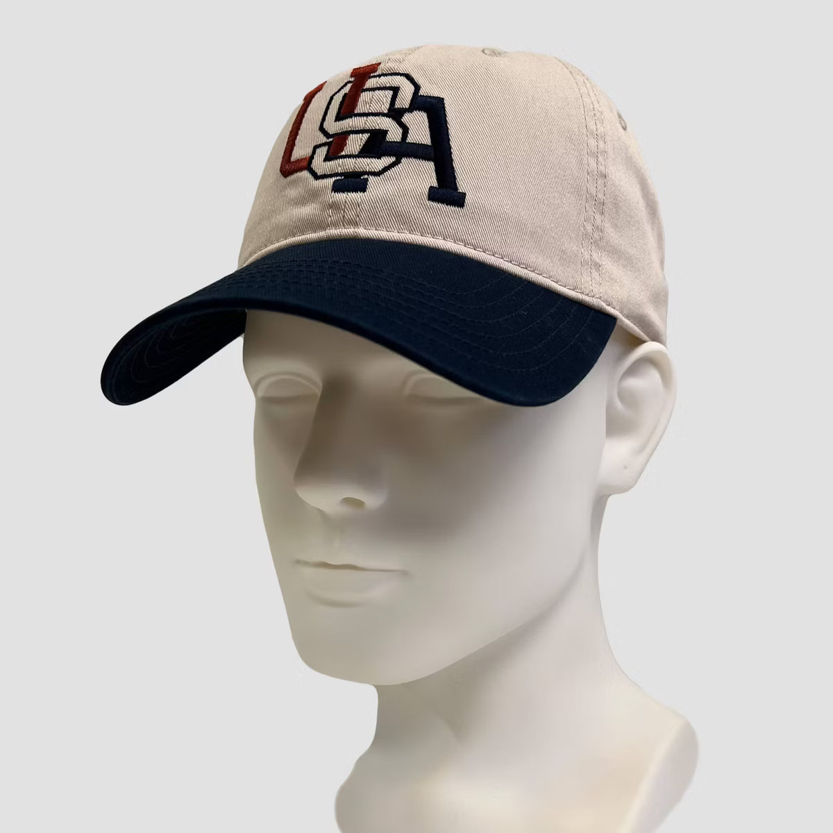 Men's Two Tone USA Baseball Hat - White/Navy Blue | Target