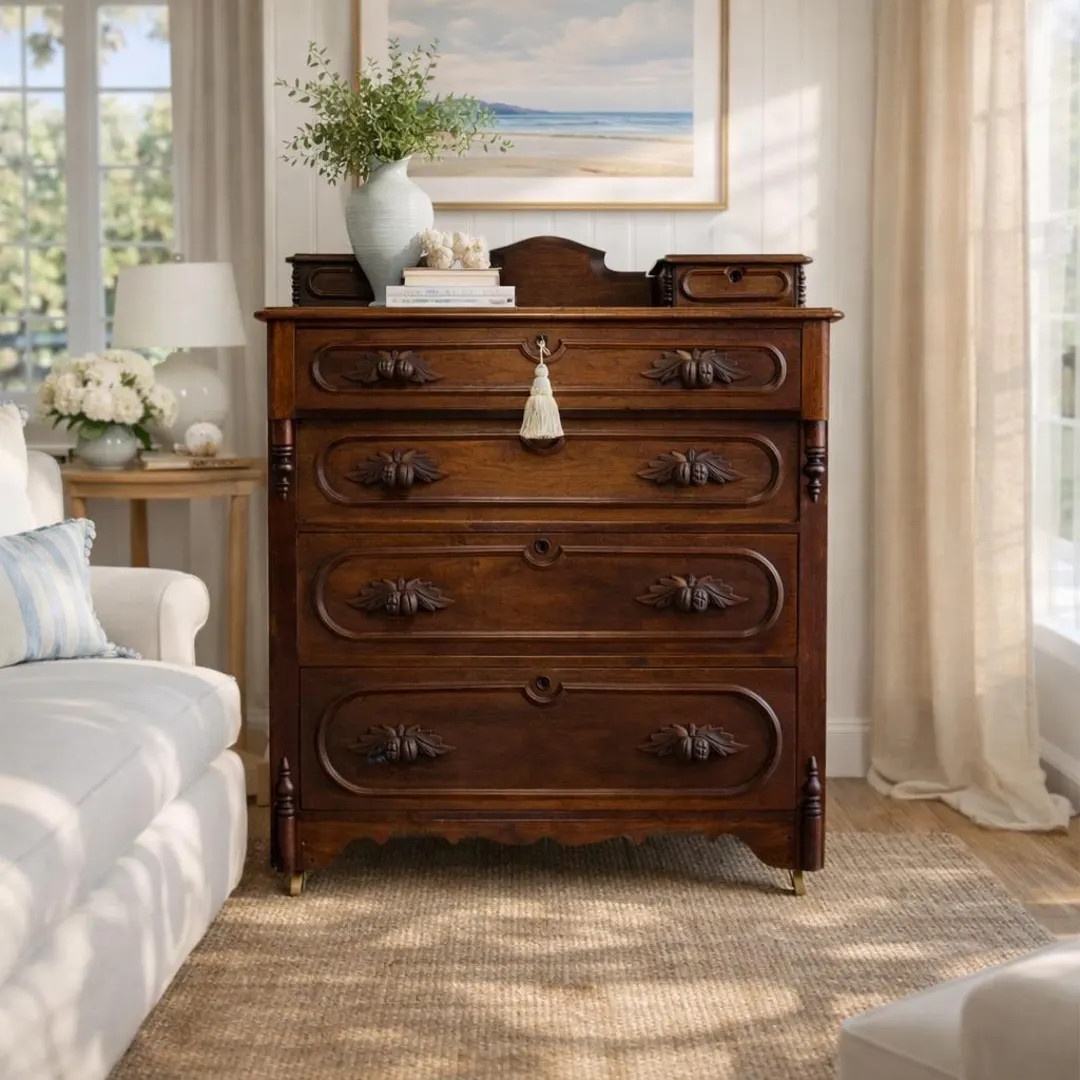 Antique Chest of Drawers (ca. 1885) Victorian Dresser | Foyer Furniture | French Country Decor | Etsy (US)