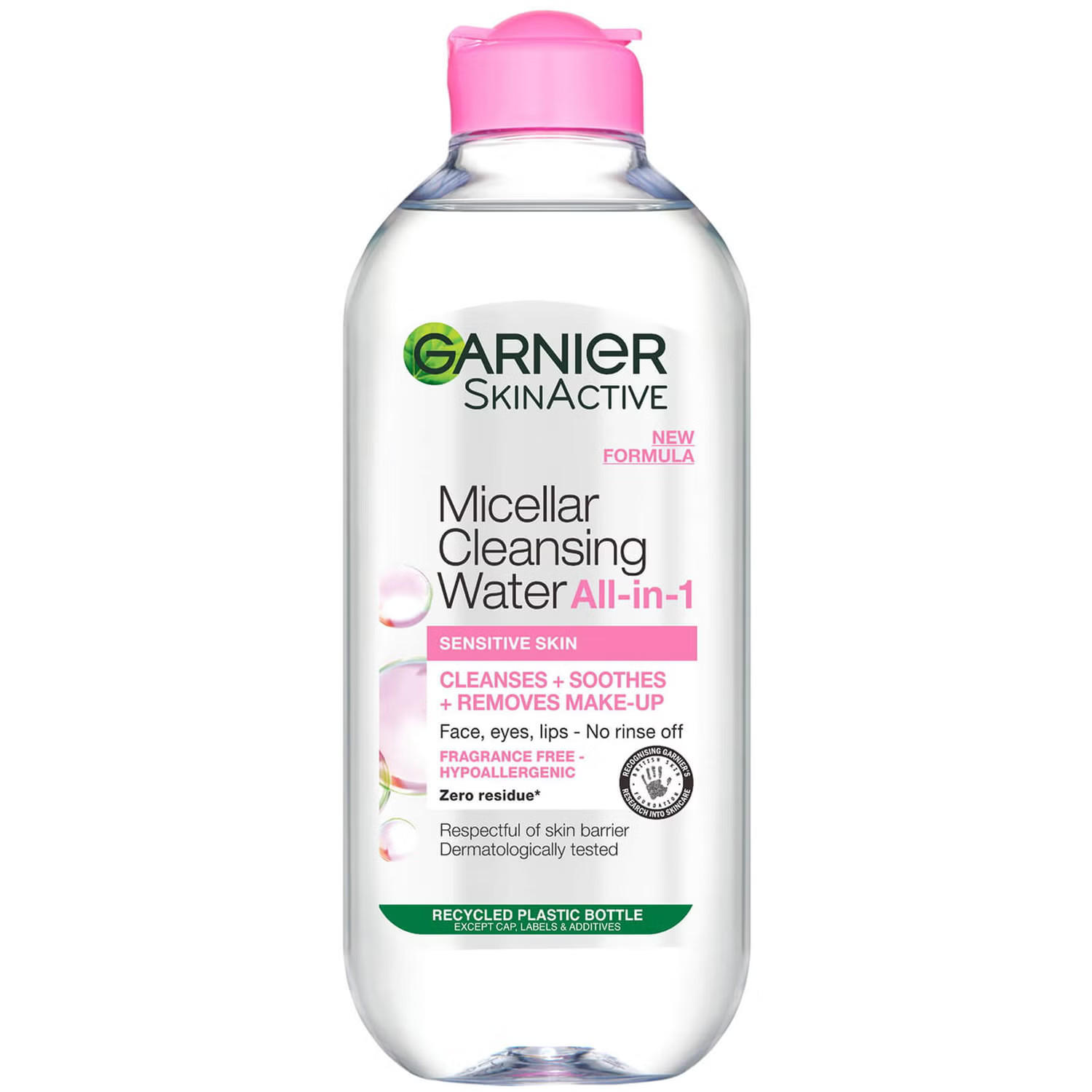 Garnier Micellar Water Facial Cleanser and Makeup Remover for Sensitive Skin 400ml | Look Fantastic (UK)
