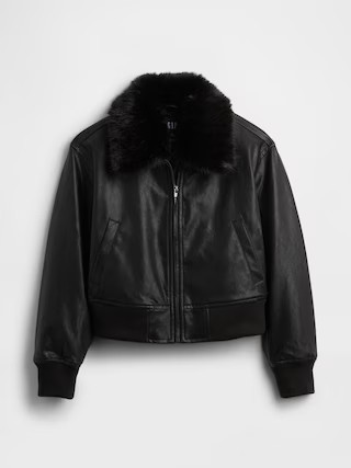 Vegan Leather Bomber Jacket | Gap | Gap (US)