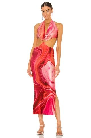 Farai London Gaia Long Dress in Pink from Revolve.com | Revolve Clothing (Global)