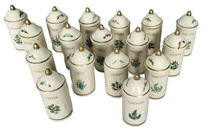 1992 Lenox Spice Garden Fine Porcelain Spice Jars w/lids (17)  | eBay | eBay US