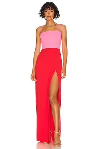 Amanda Uprichard X REVOLVE Avani Gown in Shocking Pink & Crimson from Revolve.com | Revolve Clothing (Global)