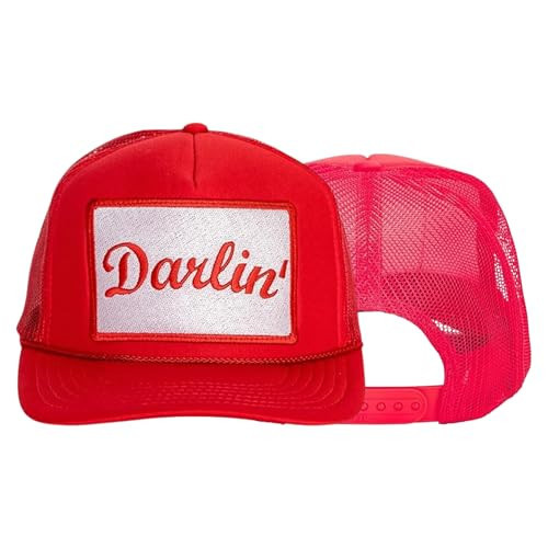 Friday Feelin' Trucker Hat Women Men Western Cap Baseball Hat USA Trucker California America Hat - One Size Red | Amazon (US)